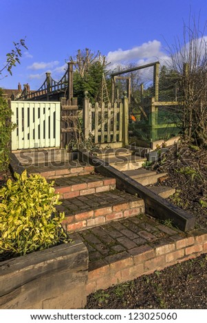 steps and gate to a back garden