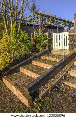 steps and gate to a back garden