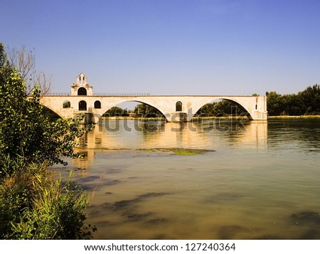 france south of france river rhone pont st benezet avignon vaucluse