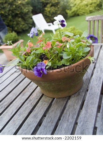 flower pot garden table