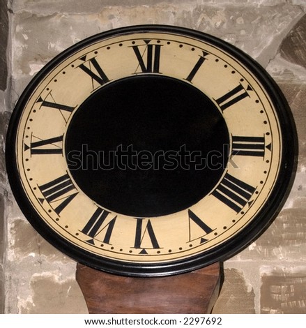 stock photo : old clock with no hands
