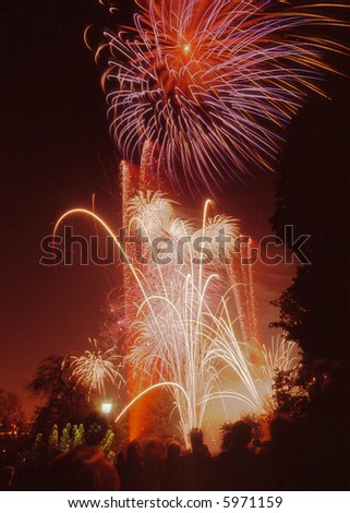 fireworks display at alexandra palace haringey north london