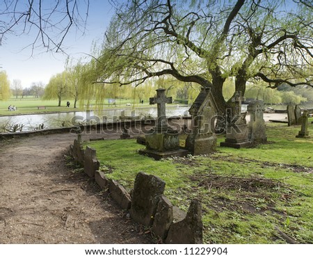 shakespeares burial place holy trinity church stratford-upon-avon  river avon warwickshire the midlands england uk