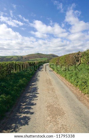 country lane cardington shropshire midlands england uk
