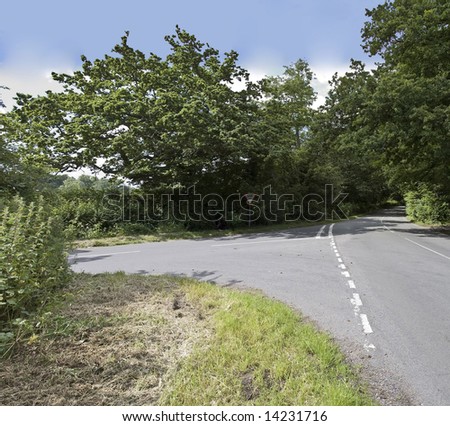 country lane the baddesley clinton estate warwickshire midlands england uk