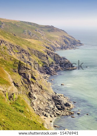 the cliffs at bolberry down on the south west devon coast coast path the south hams devon england uk
