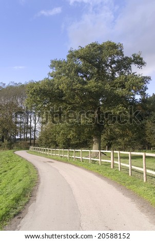 country lane umberslade warwickshire midlands england uk