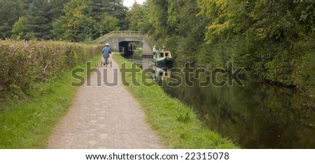 the taff trail long distance footpath and cycle route alongside the monmouthshire and brecon canal powys wales brecon beacons national park uk gb
