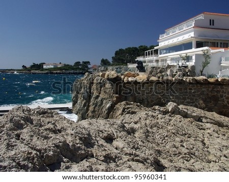 hotel on coast cap d\'antibes alpes maritimes south of france cote d\'azur provence france europe