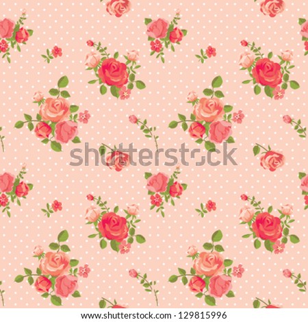 Rose romantic pink seamless pattern Rose romantic pink seamless pattern
