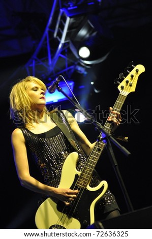 SLOVAKIA AUGUST 13 Singer and bass guitarist Charlotte Cooper