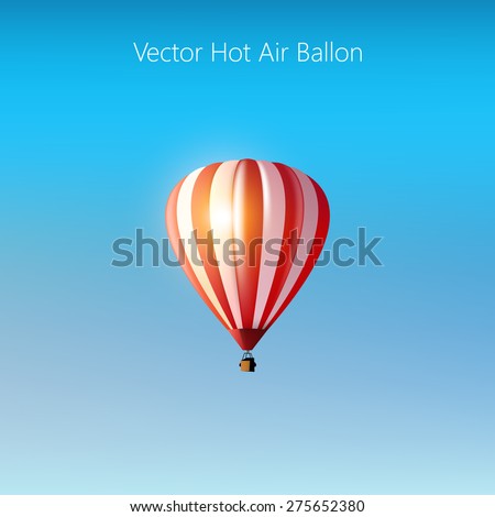 Vector hot air balloon