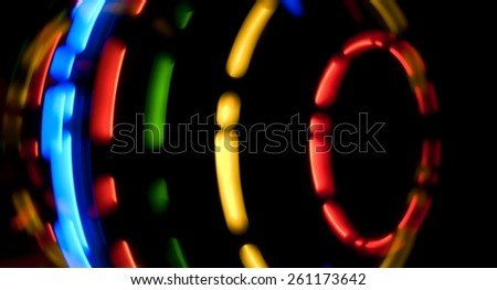 Abstract fast moving colorful lights