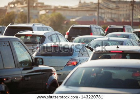 Highway Traffic Jam, cars on the road