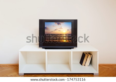interior of room with tv