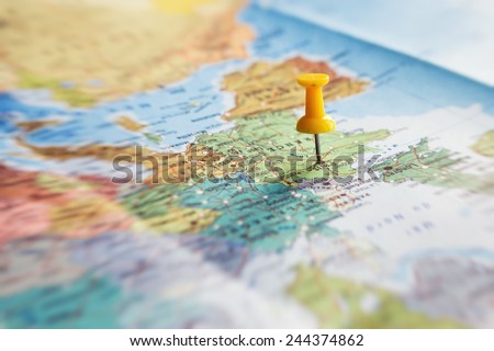 travel destination, pin on the map