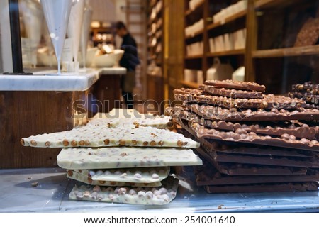 chocolate shop in Belgium, Brussels