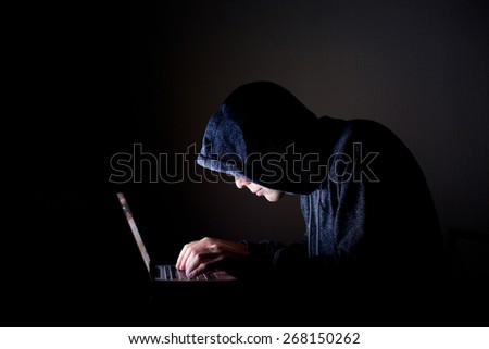 hacker with laptop