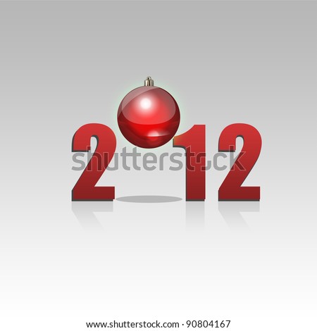 2012 Happy New Year greeting card