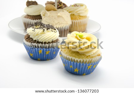 Cupcake stand  on white background