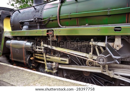 Steam engine train waiting at Alton station