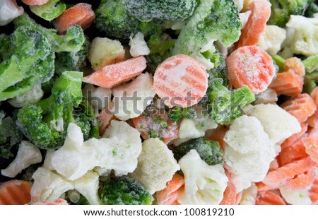 Picture of a bunch of mixed frozen vegetables