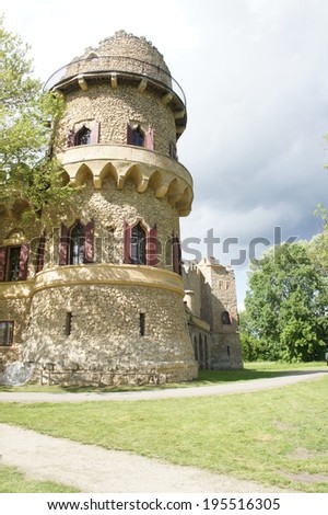 Tower of John\'s castle in Lednice/Valtice region, Moravia, Czech republic