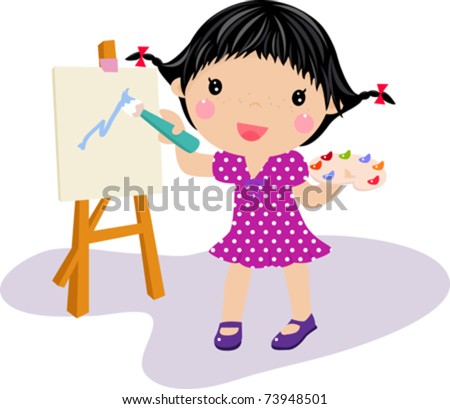 Kids Drawing - Vector - 73948501 : Shutterstock