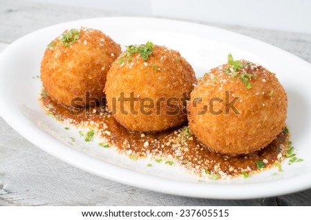 Italian risotto rice balls