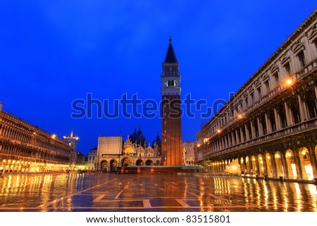 Piazza San Marco ( St Mark's Square), is the principal public square of Venice, Italy.