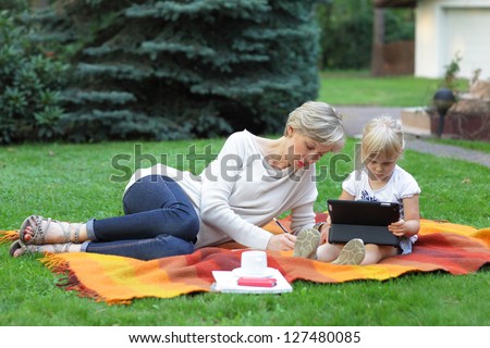 mother and daughter spending time together