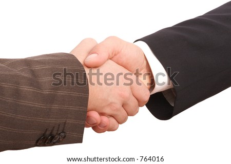 Business handshake - close up