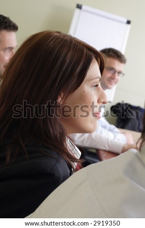 business woman at informal meeting