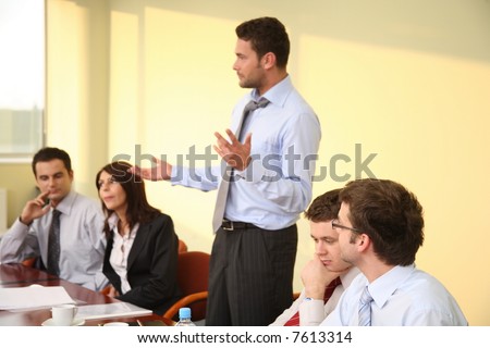 Leadership - Male Boss Speech At The Meeting