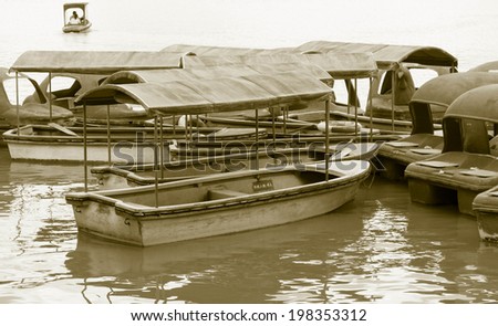 Boats on the lake, West Lake, China