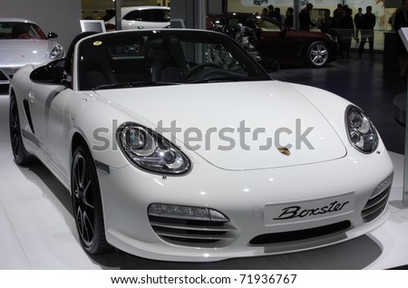 GUANGZHOU, CHINA - DEC 27: Boxster Spyder car on display at the 8th China international automobile exhibition. on December 27, 2010 in Guangzhou China.