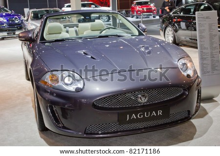 GUANGZHOU, CHINA - DEC 27: jaguar car on display at the 8th China international automobile exhibition. on December 27, 2010 in Guangzhou China.