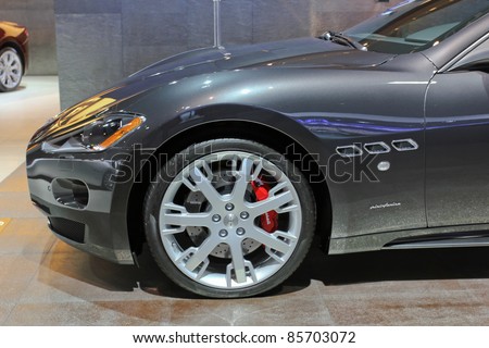 GUANGZHOU, CHINA - DEC 27: Maserati Quattroporte car on display at the 8th China international automobile exhibition. on December 27, 2010 in Guangzhou China.