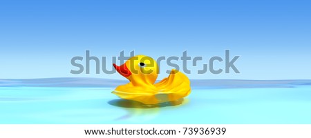 This is a sinking rubber duck. It can symbolize different occasions in life and business. It\'s a metaphor. Also, this image can easily be used as a design element or graphic content.