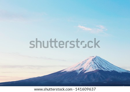 close-up of Mt Fuji