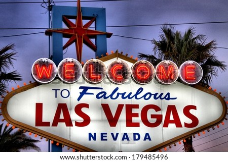 fabulous Las Vegas sign up close
