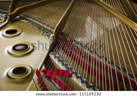 detail of a piano string