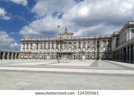 Royal Palace Madrid. Real Madrid palace called Palacio de Oriente