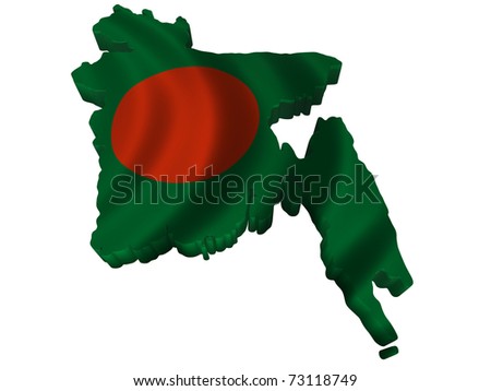 Map Of Bangladesh. stock photo : Flag and map of Bangladesh