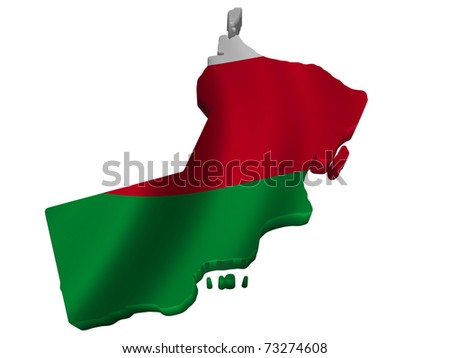 stock photo : Flag and map of