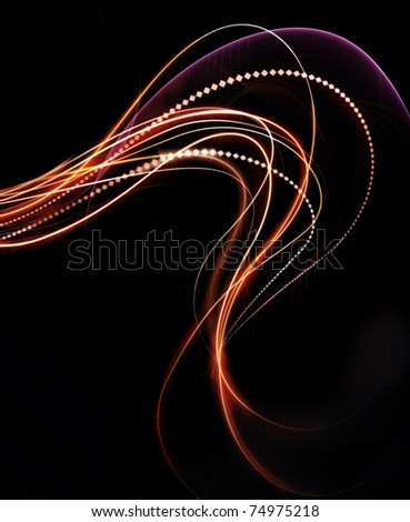 linear glowing lighting effect on clean black background