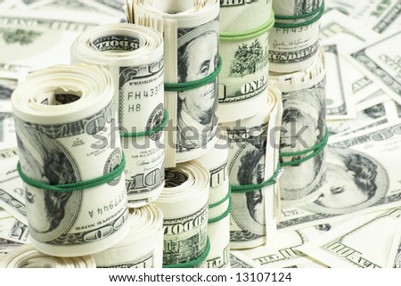Pics Of Money Rolls. stock photo : rolls of money
