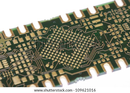 circuit board with conductor tracks of view of electrical engineering macro