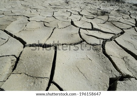 parched clay soil after drought