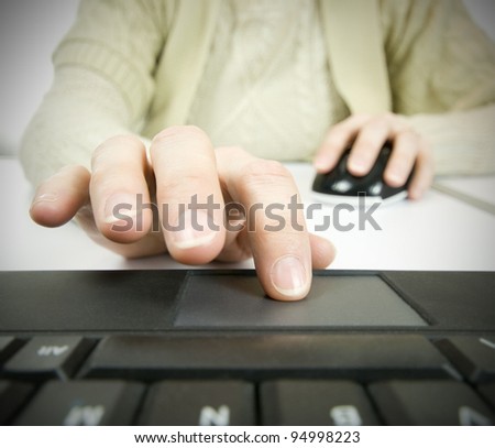 different technology, using computer mouse and touch pad